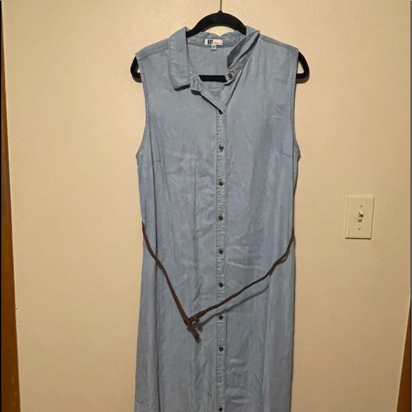NWT Kut From The Kloth Chambray Maxi Dress Size XL - Picture 3 of 9